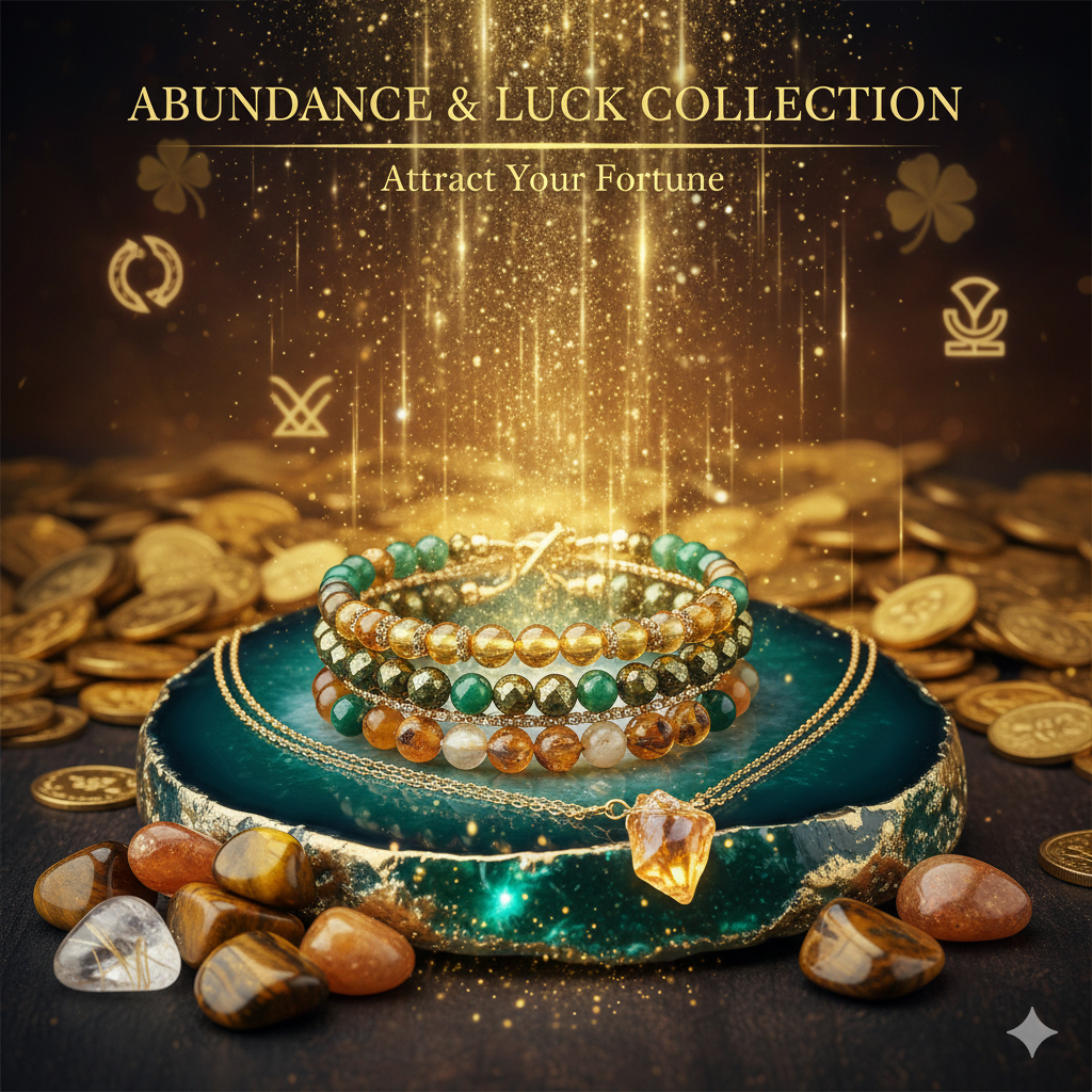 Boost your fortune. Shop handcrafted gemstone jewelry designed for success, opportunity, and a positive mindset. Claim your abundance now!