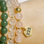222 Rose Quartz Bracelet 18K Gold Plated