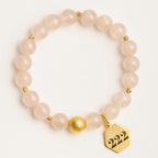 222 Rose Quartz Bracelet 18K Gold Plated