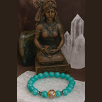 Amazonite Hematite Bracelet 8mm Handmade Crystal Jewelry