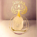 Morganite Ruby Dainty Necklace | 2 mm Faceted Gemstones | 18K Gold-Plated