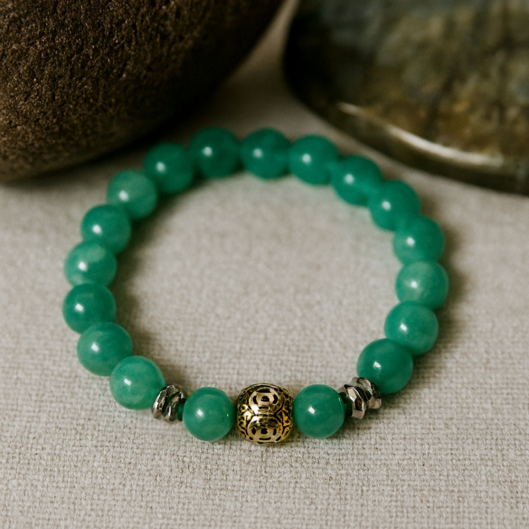 Amazonite & Hematite Healing Bracelet 8 mm