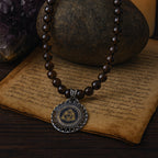 Smoky Quartz Necklace 925 Silver | 8mm Beads