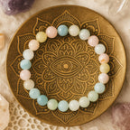 Aquamarine Morganite Heliodor Talisman | 8 mm Premium Beryl Crystal Bracelet