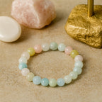 Aquamarine Morganite Heliodor Talisman | 8 mm Premium Beryl Crystal Bracelet