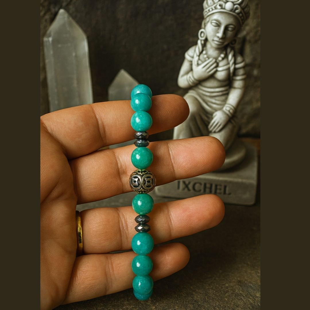 Amazonite & Hematite Healing Bracelet 8 mm