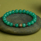 Amazonite Hematite Bracelet 8mm Handmade Crystal Jewelry