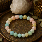 Aquamarine Morganite Heliodor Talisman | 8 mm Premium Beryl Crystal Bracelet