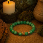 Amazonite Hematite Bracelet 8mm Handmade Crystal Jewelry