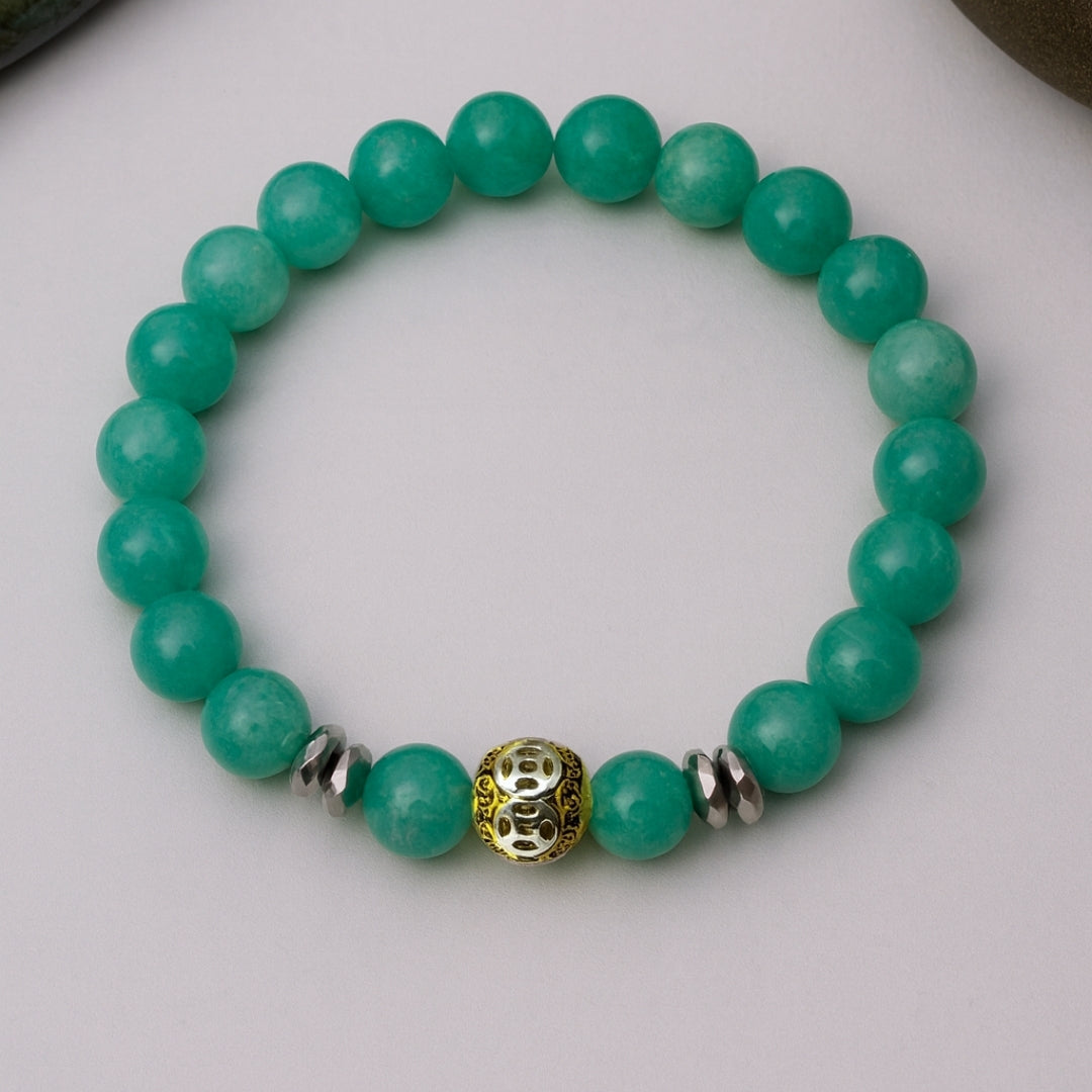 Amazonite & Hematite Healing Bracelet 8 mm