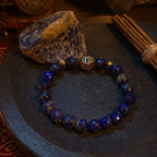 Lapis Lazuli Bracelet 8mm Crystal Jewelry with Ritual Kit