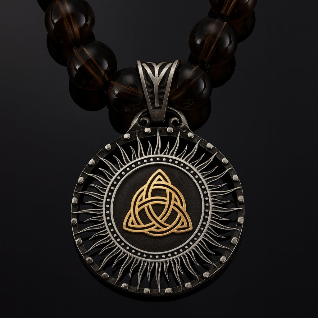 Smoky Quartz Necklace 925 Silver | 8mm Beads