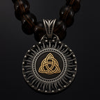 Smoky Quartz Necklace 925 Silver | 8mm Beads