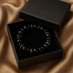 Obsidian Cat Eye Bracelet | 10 mm Natural Stone Beads