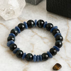 Kyanite Tiger Eye Guardian Bracelet | 10mm Premium Cut