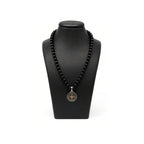 Onyx Necklace 925 Silver with Compass Pendant | Handmade Jewelry Gift