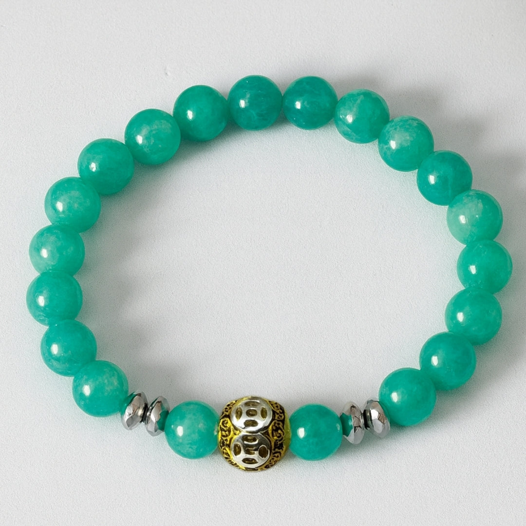 Amazonite & Hematite Healing Bracelet 8 mm