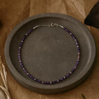 Amethyst bead necklace.