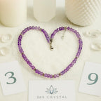 Amethyst bead necklace.