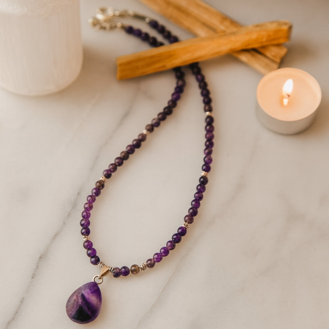 Dreamdrop Amethyst Necklace 4 mm