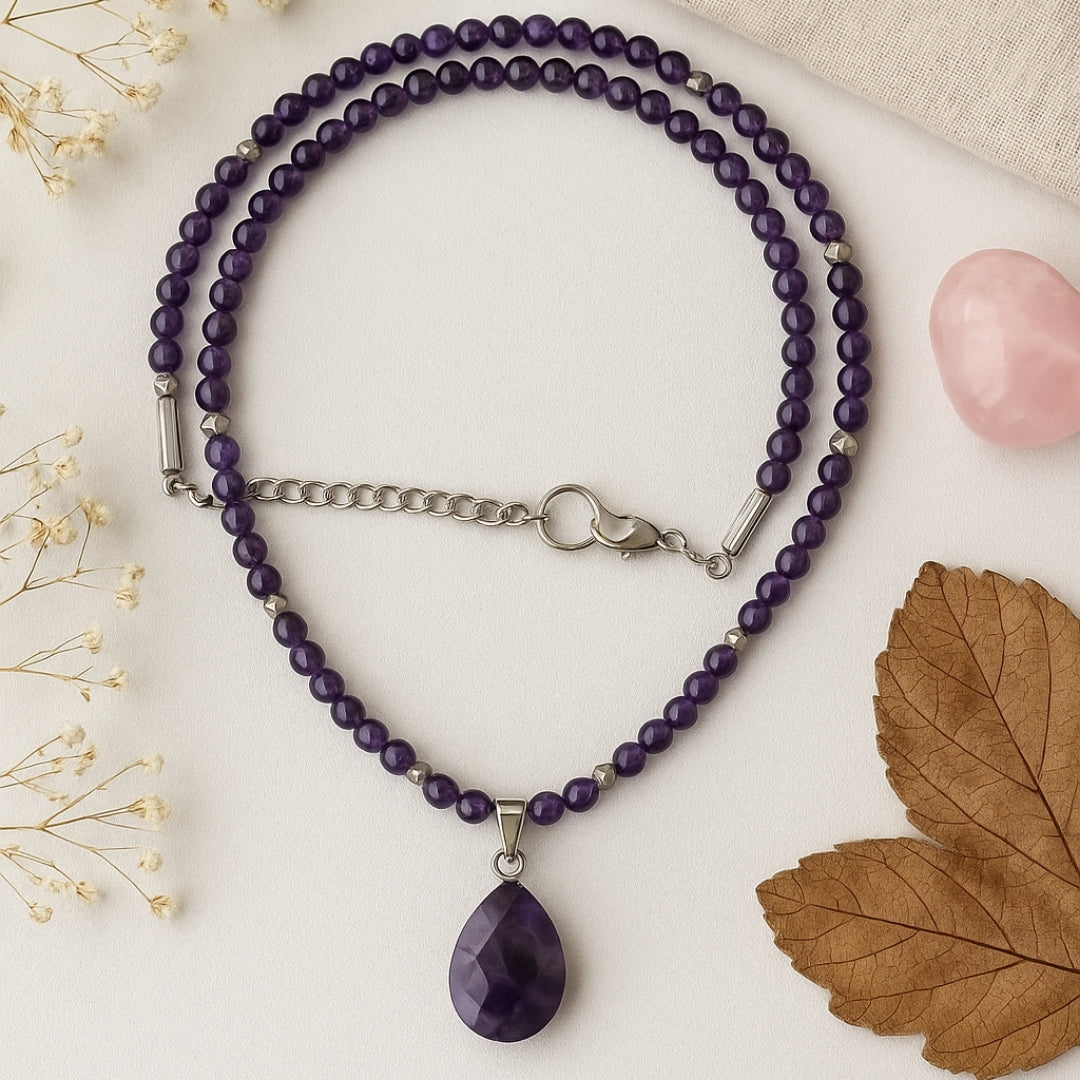 Dreamdrop Amethyst Necklace 4 mm