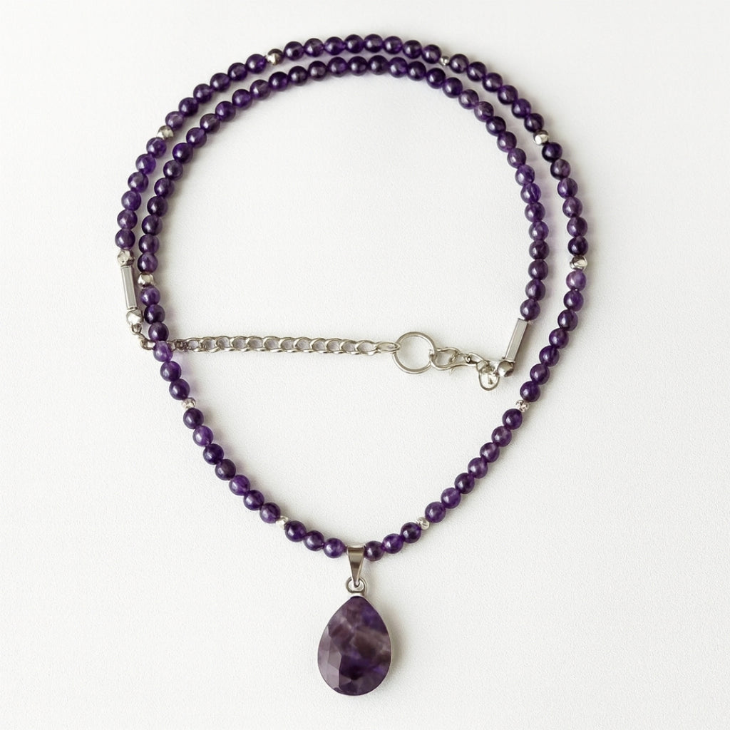 Dreamdrop Amethyst Necklace 4 mm