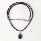 Amethyst Necklace 4 mm