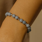 Angelite Bracelet 8 mm Andean Blue | Yaxuul Angel Stone Jewelry
