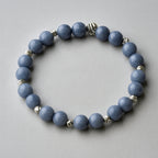 Angelite Bracelet 8 mm Andean Blue | Yaxuul Angel Stone Jewelry