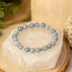 Angelite Bracelet 8 mm Andean Blue | Yaxuul Angel Stone Jewelry