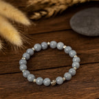 Angelite Bracelet 8 mm Andean Blue | Yaxuul Angel Stone Jewelry