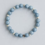 Angelite Bracelet 8 mm Andean Blue | Yaxuul Angel Stone Jewelry