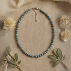 Angelite Faceted Crystal Necklace 6mm