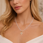 Moonstone & Golden Compass Star Pendant Necklace