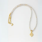 Moonstone & Golden Compass Star Pendant Necklace
