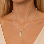 Moonstone & Golden Compass Star Pendant Necklace