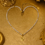 Moonstone & Golden Compass Star Pendant Necklace