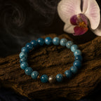 Apatite Bracelet |8 mm Natural Blue Apatite Beads