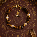 Tiger Eye & Pearl Bracelet