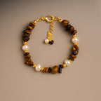 Tiger Eye & Pearl Bracelet