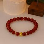 Carnelian Bracelet | 8 mm Round Gemstones | Ardor Vein | Vitality • Courage • Creative Fire