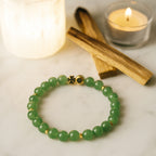 Aventurine Clover Bracelet 6 mm Golden Luck