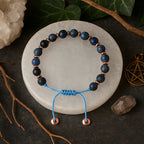 Dumortierite Hematite Bracelet Mind Focus Talisman 6mm