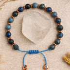 Dumortierite Hematite Bracelet Mind Focus Talisman 6mm