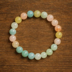 Aquamarine Morganite Heliodor Talisman | 8 mm Premium Beryl Crystal Bracelet
