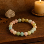 Aquamarine Morganite Heliodor Talisman | 8 mm Premium Beryl Crystal Bracelet