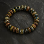 Jasper Bracelet 12mm Rondelle | Atlantean Echo | Grounding • Balance • Ancestral Memory