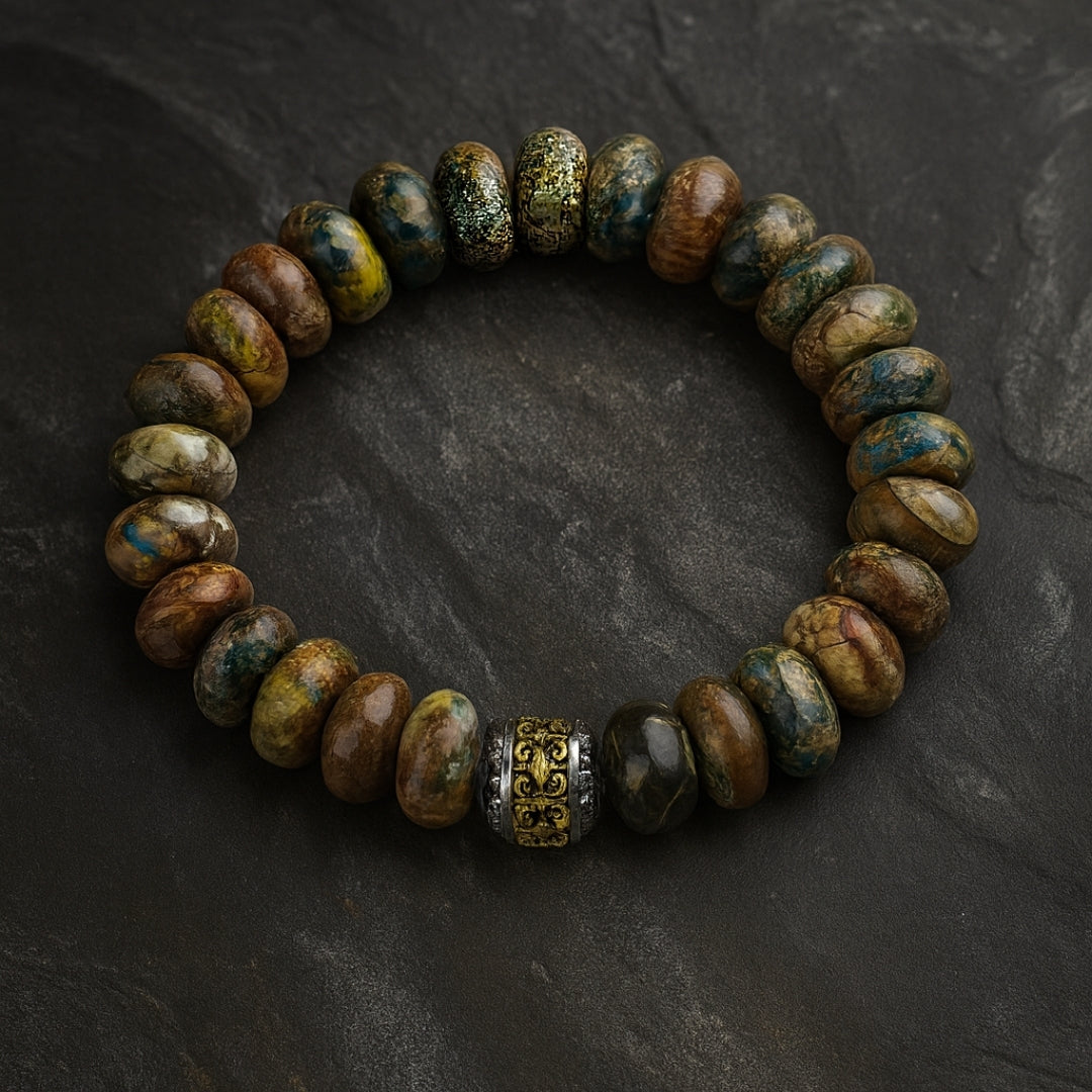 Jasper Bracelet 12mm Rondelle | Grounding Balance Crystal Jewelry