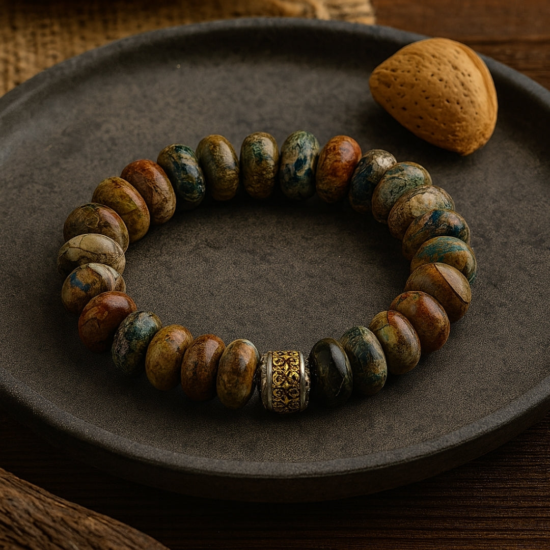 Jasper Bracelet 12mm Rondelle | Grounding Balance Crystal Jewelry