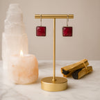 Ruby Earrings 925 Sterling Silver Natural Ruby Gemstone Earrings Handmade Luxury Jewelry